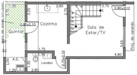 Casa 2 e 4 - Pavimento Inferior